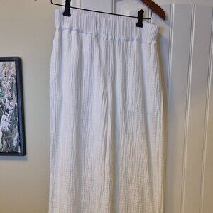 SHANNON PASSERO Waffle cropped wide leg pants.  Medium.  NWOT